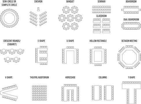 Seat plan icon symbol, seat map, customizable stroke, vector, illustration