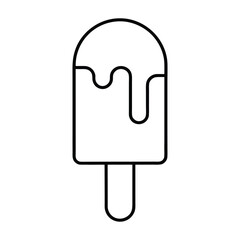 Outline popsicle icon frozen treat vector on white background