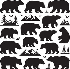 Powerful Grizzly Bear Silhouette

Gentle Brown Bear Illustration

Majestic Wild Bear Vector

Minimalist Polar Bear Design

Fierce Black Bear Outline
