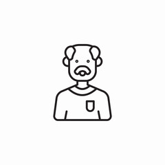 Fototapeta premium geriatric patient icon sign vector