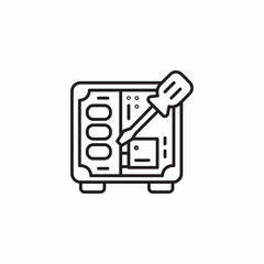 hardware repair icon sign vector