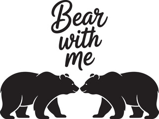 Fototapeta premium Powerful Grizzly Bear SilhouetteGentle Brown Bear IllustrationMajestic Wild Bear VectorMinimalist Polar Bear DesignFierce Black Bear Outline