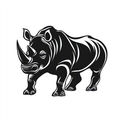 Obraz premium Silhouetted rhinoceros