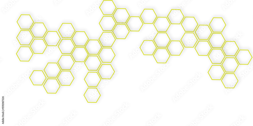 Fototapete abstract geometric technology 3d colorful technology backdrop element hexagon polygonal honeycomb lu