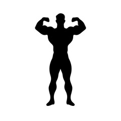 Naklejka premium bodybuilder silhouette vector