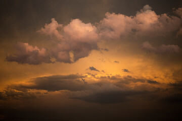 dramatic sky with clouds