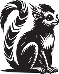Vector Art of Monkey Sitting