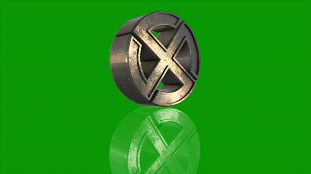 4K Green Screen Gold Election Logo | Political Symbol Animation with Reflection