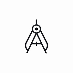 tool compass icon sign vector