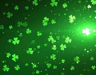 Vibrant green shamrock pattern