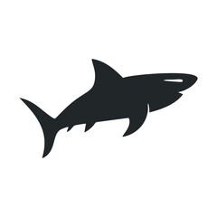 Shark silhouette design for marine conservation awareness