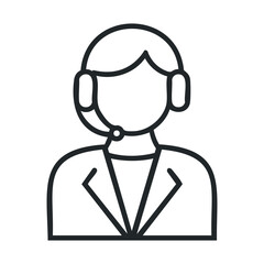 Obraz premium Customer service representative with headset for support solutions