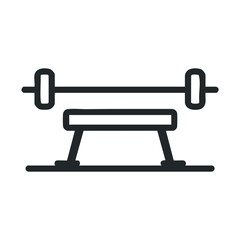 Obraz premium Weightlifting bench for strength training exercises