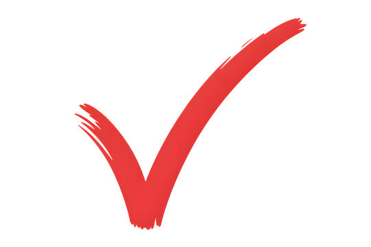 Red Check Mark Icon Tick Symbol In Red Color Vector Image Red Check