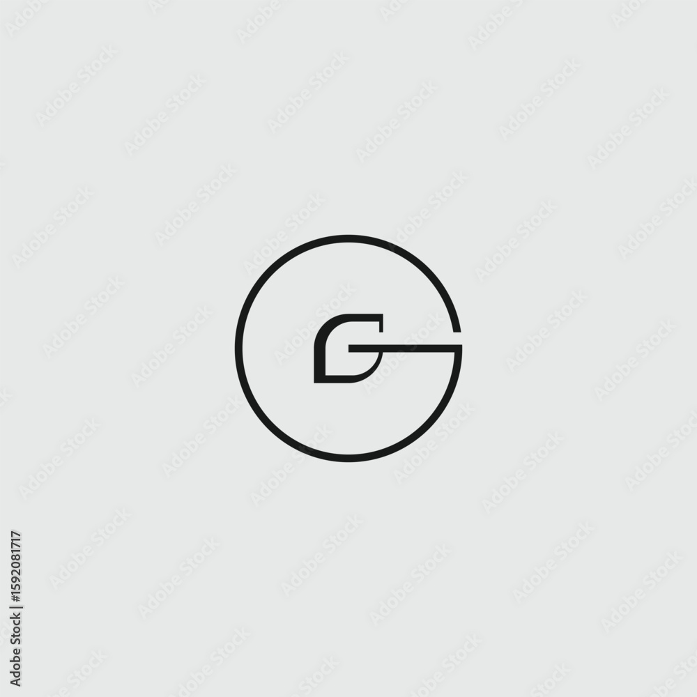 Fototapete a clean and modern vector logo featuring the letter 
