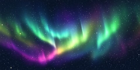 Obraz premium Beautiful aurora display across the sky.