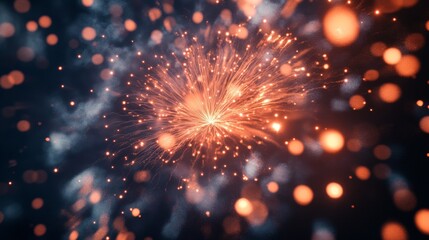 Obraz premium A spectacular display of fireworks lighting up the sky, contrasted with the darkness of space.
