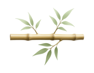 Bamboo-style decorative branch, ideal for bringing an Asian-inspired element to a zen garden corner in a home.