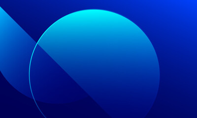 Abstract blue background with circles. Vector illustration