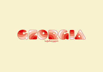 georgia typography wordmark background vector design