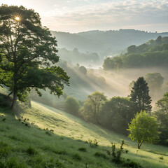 morning in the mountains