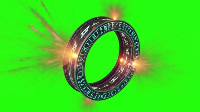 Glowing ring magic effects animation