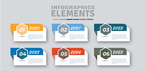 
Infographic template with timeline concept