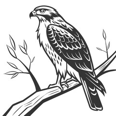 Hawk  vector illustration perfect for posters, icon, t-shirts, cards, wall art prints and ai design.