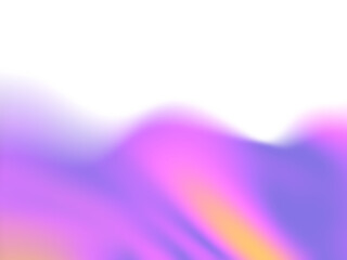 Abstract blurry gradient wavy backdrop. Fluid liquid element. Soft light blob with aura gradation. Blended vibrant multicolor wave