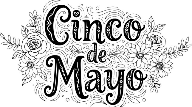 Cinco de Mayo, a celebration of Mexican heritage and victory - Cinco de Mayo T-Shirt Design, Modern calligraphy, Cut Files for Cricut Svg, Typography Vector for poster, banner,flyer and mug