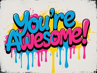 Awesome Colorful Graffiti Text.