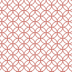 シームレスな和柄パターン　赤　七宝