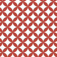 シームレスな和柄パターン　赤　七宝