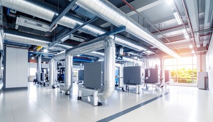 Industrial facility with HVAC and plumbing