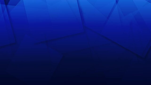 Abstract blue background with squares. Dark blue of looping animated geometric shapes. Calm, monochrome, dark animated background. Corporate concept. Modern background loop animation.