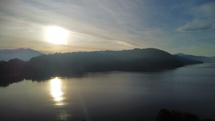 DRONE SHOT OF A SUMMER HOLIDAY IN PATAGONIA ARGENTINA