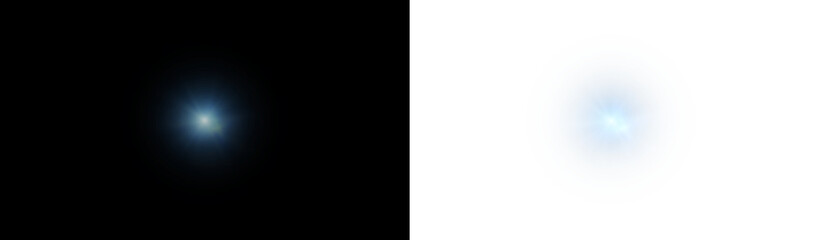 PNG Star Explosion Overlay with Bright Lens Flash