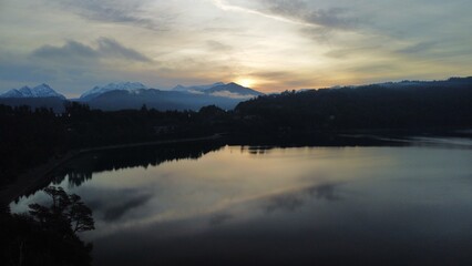 DRONE SHOT OF A SUMMER HOLIDAY IN PATAGONIA ARGENTINA