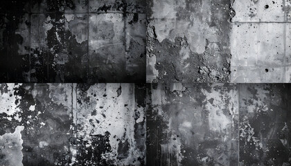 Dark Grey and Black Grunge Wall Texture Background