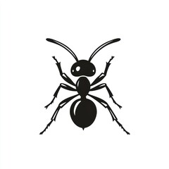 Fototapeta premium Simple black ant silhouette (1)