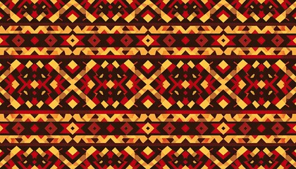 Geometric repeating pattern in warm colors
