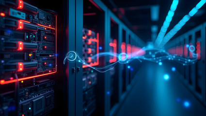Obraz premium binary code tunnel