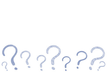 hand drawn doodle question marks