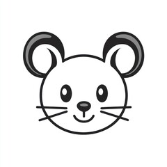 Cute cartoon mouse face (2)