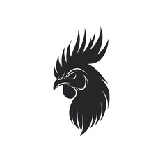 Obraz premium Silhouetted rooster head