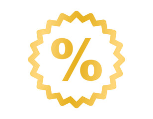 price tag discount sale promo gold vector illustration