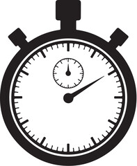 Classic Analog Stopwatch Illustration Precision Timekeeping Instrument for Athletic Training and Scientific Measurement with Traditional Design and Accurate Display