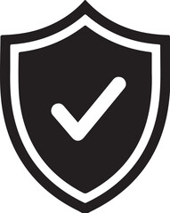 Shield Icon with Check Mark Symbolizing Security Trust and Protection for Reliable Services or Safe Transactions in a Secure Environment