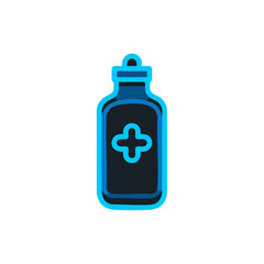 Fototapeta premium Medical bottle icon - medicine, liquid, health