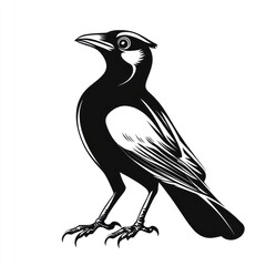 Monochrome illustration of a bird (1)